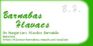 barnabas hlavacs business card