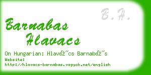 barnabas hlavacs business card